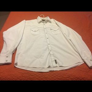 Wrangler retro white pearl snap shirt